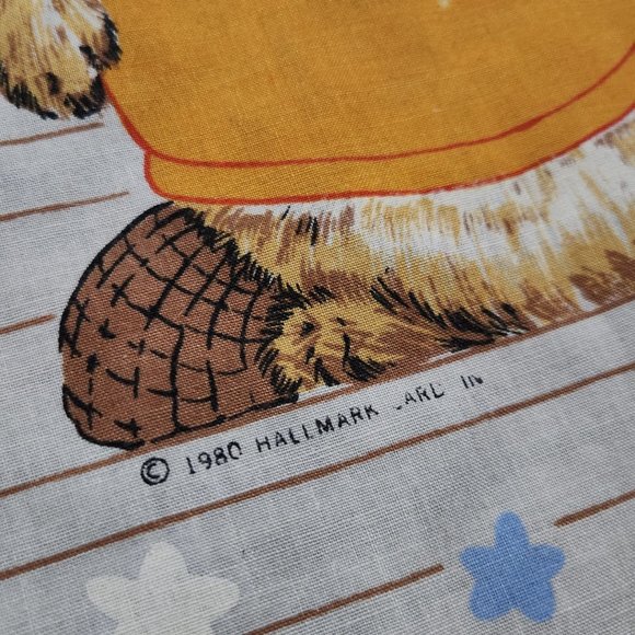 Vintage 1980 Shirt Tails Hallmark Twin Flat Sheet 90s Kids Fabric Materi… - Picture 2 of 3